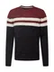 Only & Sons Pullover burgunder / schwarz / weiß