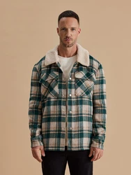 DAN FOX APPAREL Jacke 'Brian' beige/braun/grün