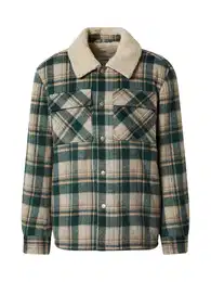 Jacke 'Brian' beige / braun / grn