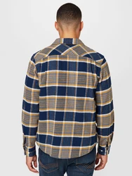 Brixton Hemd BOWERY marine/honig