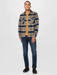 Brixton Hemd BOWERY marine/honig