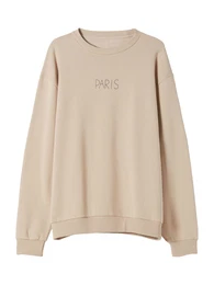 Sweatshirt dunkelbeige