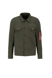 Übergangsjacke khaki / rot / weiß