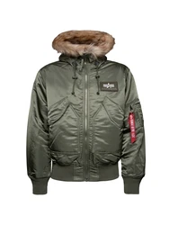 ALPHA INDUSTRIES Jacke braun/grn/rot/wei