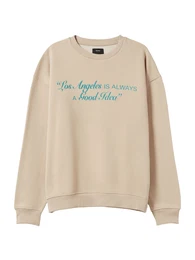 Sweatshirt beige / blau