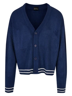 Urban Classics Strickjacke navy/weiß