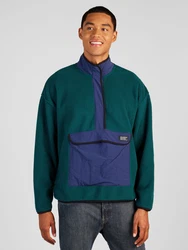 LEVI'S Pullover Polar Fleece Mock Neck Sweatshirt dunkelblau/dunkelgrn/schwarz
