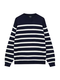 Pullover navy / wei