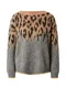 Liu Jo Svetr ''''GARZATA''''  hnědá / šedá / černá
