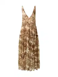 Šaty 'JULIANNA' béžová / písková / hnědá