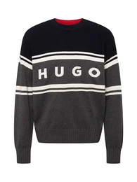 Pullover 'Sopid' dunkelgrau / schwarz / weiß