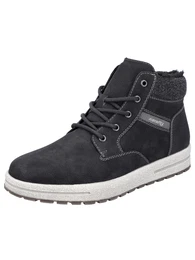 Schnrboots grau / schwarz