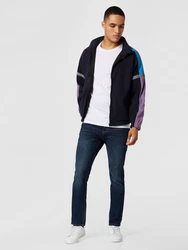 Denim Project Fleecejacke Luke marineblau / himmelblau / grau / lila
