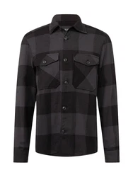 ONLY & SONS Langarmhemd Milo Schwarz/Dunkelgrau