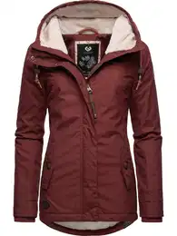 Zimní bunda hnědá / černá / bílá