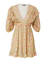 Šaty béžová / žlutá / broskvová / černá