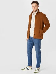 TOM TAILOR Jacke Langarmhemd rostbraun