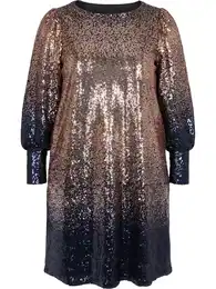 Koktejlové šaty 'Louise' námořnická modř / růžově zlatá