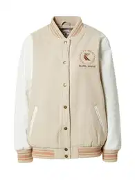 Přechodná bunda béžová / bílá