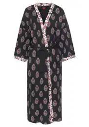 Dlouhý župan mix barev / černá