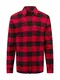 HOLLISTER Hemd rot / schwarz