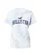 HOLLISTER Tričko  námořnická modř / světlemodrá / bílá