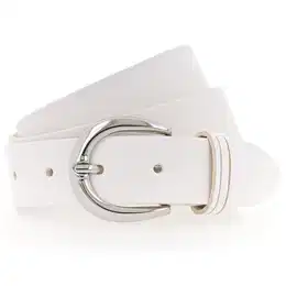 Opasek stříbrná / bílá