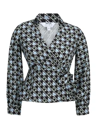 Dorothy Perkins Petite Bluza svijetloplava / pastelno zelena / crna / bijela
