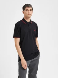 SELECTED HOMME Poloshirt SLHDante SPORT SS POLO NOOS weinrot/schwarz
