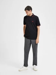 SELECTED HOMME Poloshirt SLHDante SPORT SS POLO NOOS weinrot/schwarz