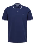 SELECTED HOMME Poloshirt 'SLHDante' navy/wei