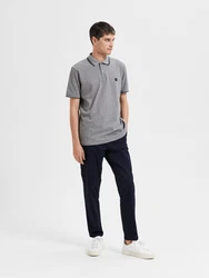 SELECTED HOMME Poloshirt SLHDante SPORT SS POLO NOOS navy/graumeliert