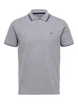 SELECTED HOMME Poloshirt SLHDante SPORT SS POLO NOOS navy/graumeliert