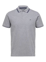 SELECTED HOMME Poloshirt SLHDante SPORT SS POLO NOOS navy/graumeliert