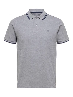 SELECTED HOMME Poloshirt SLHDante SPORT SS POLO NOOS navy/graumeliert