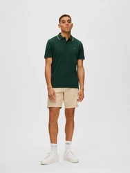 SELECTED HOMME Poloshirt SLHDante SPORT SS POLO NOOS beige/tanne