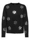 ONLY Svetr 'XMAS SNOWFLAKE'  černá / stříbrná