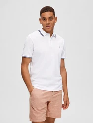 SELECTED HOMME Poloshirt SLHDante SPORT SS POLO NOOS navy/wei