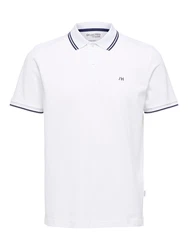 SELECTED HOMME Poloshirt SLHDante SPORT SS POLO NOOS navy/wei