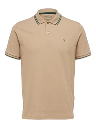 Poloshirt 'SLHDante' beige / khaki