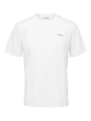 SELECTED HOMME T-Shirt SLHASPEN LOGO Weiß/Creme