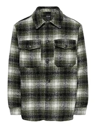 Jacke 'Cane' dunkelgrün / schwarz / weiß
