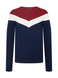 Pullover 'MST RDIGER' navy / bordeaux / wei