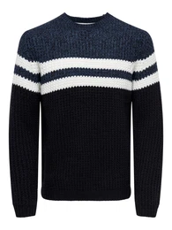Pullover navy / dunkelblau / weiß