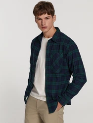 Shiwi Hemd 'Luke' blau/grün/schwarz
