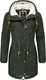 Ragwear Zimní parka 'Canny'  světle hnědá / tmavě zelená
