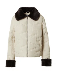 Přechodná bunda 'Mila' krémová / tmavě hnědá