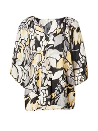 Bluza 'Temira' svijetložuta / siva / crna / prljavo bijela