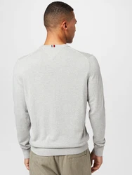 TOMMY HILFIGER Pullover nachtblau/graumeliert/rot/weiß