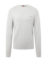 TOMMY HILFIGER Pullover nachtblau/graumeliert/rot/weiß